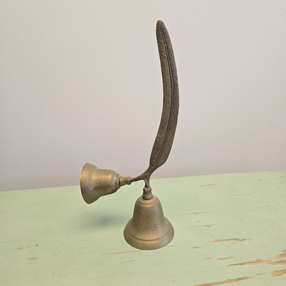Other - Brass Feather Quill Double Bell Vintage